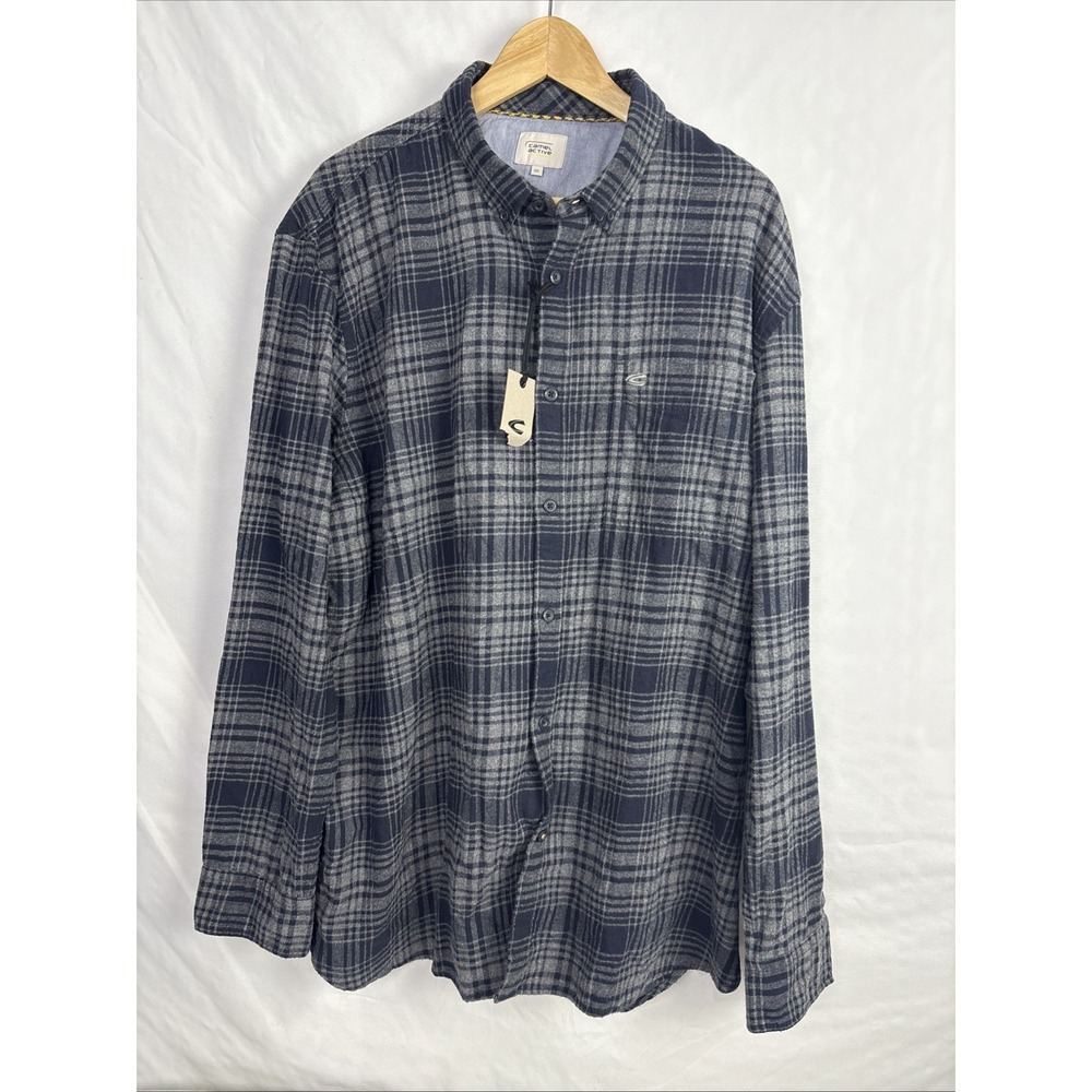 Camel Active Long Sleeve Flannel Shirt Size XXL